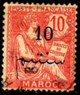 Maroc (Bur.Fr) Poste Obl Yv:29 Mi:29 Mouchon Typ2 Retouché (cachet Rond) - Gebraucht