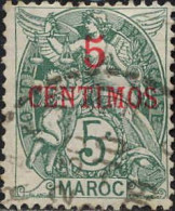Maroc (Bur.Fr) Poste Obl Yv:11 Mi:11 Type Blanc (TB Cachet Rond) - Used Stamps