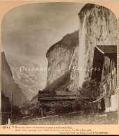 Suisse * Lauterbrunnen, Le Staubbach - Photo Stéréoscopique 1897 - Stereo-Photographie