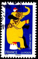France Poste AA Obl Yv:1478 Mi:6876 Millet Les Arts Du Cirque Elephant Assis (TB Cachet Rond) - Oblitérés