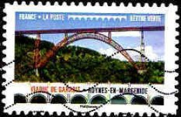 France Poste AA Obl Yv:1470 Mi:6809 Viaduc De Garabit Ruynes En Margeride (Lign.Ondulées) - Gebraucht