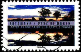 France Poste AA Obl Yv:1365 Mi:6653 Botswana Parc De Moremi (Lign.Ondulées) - Gebraucht