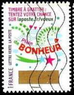 France Poste AA Obl Yv:1342 Mi:6629 Baras Timbre à Gratter Plein De Bonheur (Lign.Ondulées) - Used Stamps