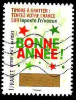 France Poste AA Obl Yv:1340 Mi:6627 Baras Timbre à Gratter Bonne Année (Lign.Ondulées) - Used Stamps