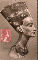 X0342 Egypt, Maximum 1956 The Queen Nefertiti, Wife Of Echnaton - Cartas & Documentos