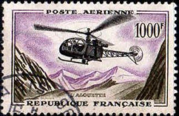 France Avion Obl Yv:37 Mi:1177 L'Alouette (Beau Cachet Rond) (Thème) - Helicopters