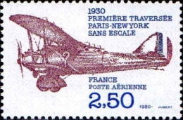 France Avion N** Yv:53 Mi:2217 1.Traversée Paris-New York Sans Escale (Thème) - Airplanes