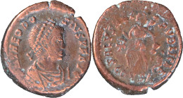 ROME - Nummus AE4 - THEODOSE I - SALVS REIPVBLICAE - Constantinople - 388 AD - QUALITE - RIC.86b1 - 20-223 - The End Of Empire (363 AD To 476 AD)
