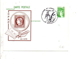 ENTIER SABINE REPIQUE CULTURE ET LOISIRS - LA CITE à SOCHAUX - Commemorative Postmarks