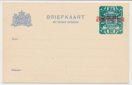 Briefkaart G. 186 II - Blinddruk Achterzjde - Postwaardestukken