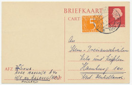 Briefkaart G. 317 / Bijfrank. Wijk En Aalburg - Duitsland 1959 - Postwaardestukken