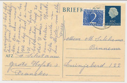 Briefkaart G. 330 / Bijfrankering Franeker 1966 - Interi Postali