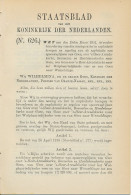 Staatsblad 1921 : Spoorlijn Goes - Wemeldinge Enz. - Documents Historiques