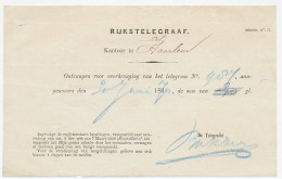 Telegraaf Kwitantie Haarlem 1870 - Non Classés
