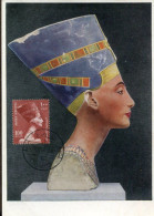 X0344 Egypt, Maximum 1954 Bust The Queen Nefertiti, Wife Of Echnaton - Covers & Documents