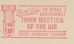 Meter Top Cut USA 1945 Microphone - Blue - Town Meeting Of The Air - Unclassified