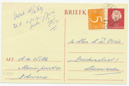 Briefkaart G. 339 A / Bijfrankering Bolsward - Leeuwarden 1969 - Interi Postali
