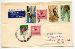 New Zealand 1965 Airmail Cover; Blenheim To Watervliet, New York; Mix Of Stamps - Briefe U. Dokumente