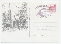 Postal Stationery Germany 1986 Church - Frankenberg  - Eglises Et Cathédrales