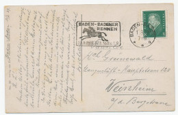 Postcard / Postmark Deutsches Reich / Germany 1930 Hore Racing Baden - Ippica