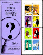 France Carnet N** Yv:BC3031 Mi:MH42 Héros Français Du Roman Policier - Personnages