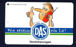 Germany, Germania. Das Versicherugen. 12DM-Telekom Used Phonecard. Exp.08.96 - S-Reeksen : Loketten Met Reclame Van Derden