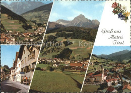 71708898 Matrei Brenner Dorfstrasse Gesamtansicht Mit Alpenpanorama Alpenblumen  - Sonstige & Ohne Zuordnung