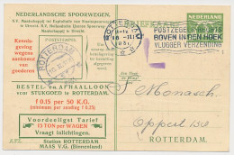 Spoorwegbriefkaart G. NS222 L - Locaal Te Rotterdam 1931 - Postwaardestukken