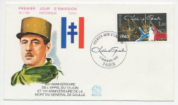 Card / Postmark France 1980 Charles De Gaulle - Andere & Zonder Classificatie