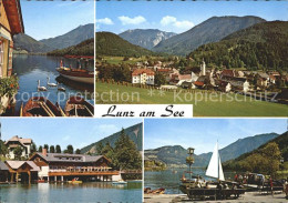 71708872 Lunz See Niederoesterreich Gesamtansicht Mit Alpenpanorama Schwan Boots - Autres & Non Classés