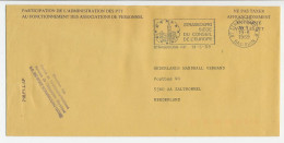 Service Cover / Postmark France 1989 Strasbourg Seat Of The Council Of Europe - Europese Instellingen