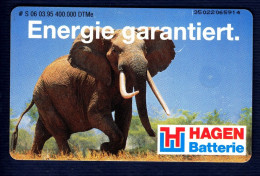 Germany, Germania-Hagen Batterie. 50DM- Telekom Used Phone Card With Chip. Exp.3.95- - S-Reeksen : Loketten Met Reclame Van Derden