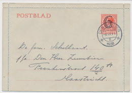 Postblad G. 17 X Den Helder - Maastricht 1938 - Postal Stationery