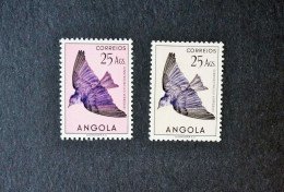 Angola 1951 Birds 25 Ags X 2 (color Variety) - MH - Angola