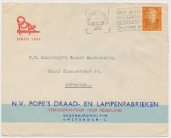 Firma Envelop Amsterdam 1952 - Pope - Draad En Lampenfabriek - Unclassified