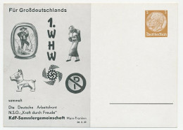 Postal Stationery Germany 1939 Winter Aid - Collectors - Dog - Figurine - Other & Unclassified