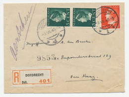 Em. Konijnenburg Aangetekend Dordrecht - Den Haag 1946 - Unclassified