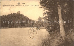 71708589 Spa Liege Lac De Warfaaz Et Chateau Stempel Auf AK Spa - Spa