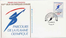 France Fdc Yv:2732 Mi:2866 Parcours De La Flamme Olympique Paris 14-11-91 - 1990-1999