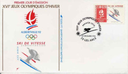 France Fdc Yv:2675 Mi:2814 Albertville Ski De Vitesse Les Arcs 22-12-90 - 1990-1999