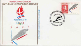 France Fdc Yv:2674 Mi:2813 Albertville Saut Courchevel 22-12-90 - 1990-1999