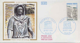 France Fdc Yv:S088/S090 Unesco Fdc Paris 28-10-85 - 1980-1989