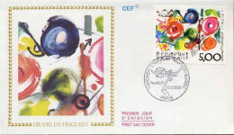 France Fdc Yv:2557 Mi:2693 Jean Tinguely Meta Paris 25-11-88 2 Enveloppes - 1980-1989