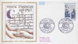 France Fdc Yv:2500 Mi:2635 Traite D'Andelot Andelot-Blancheville 28-11-87 - 1980-1989