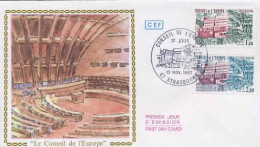 France Fdc Yv:  73S-74S Le Conseil De L'Europe Strasbourg 13-11-82 - 1980-1989