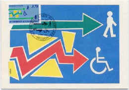 France Cmax Yv:2536 Mi:2672 Accessibilité Aux Handicapés Lyon 28-5-88 - 1980-1989