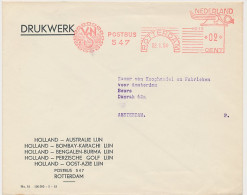Meter Cover Netherlands 1954 VNS - United Dutch Shipping Company - Ships