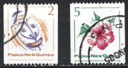 Papua New Guinea 1981. Scott #534-5 (U) Mask & Hibiscus (Complete Set) - Papouasie-Nouvelle-Guinée