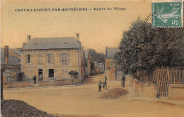 CHEVILLECOURT PAR AUTRECHES - Entrée Du Village - Café Restaurant JOLIVET (carte Toilée) - Autres & Non Classés