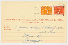 Verhuiskaart G. 30 Kampen - Groningen 1967 - Postal Stationery
